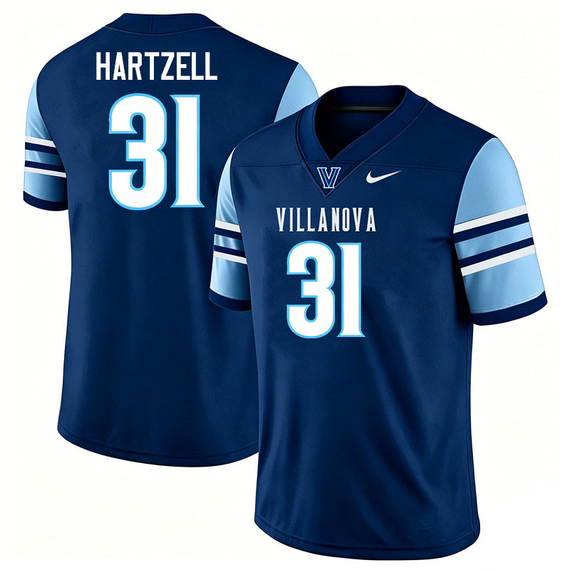 Villanova Wildcats #31 Shane Hartzell College Football Jerseys,Uniforms-Navy